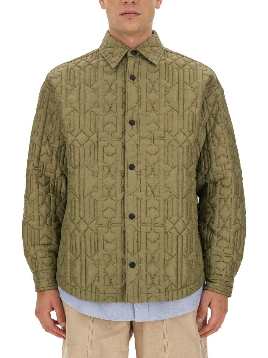 Palm Angels PALM ANGELS MONOGRAM SHIRT - MILITARY GREEN Size US L / EU 52-54 / 3 - 1 Thumbnail