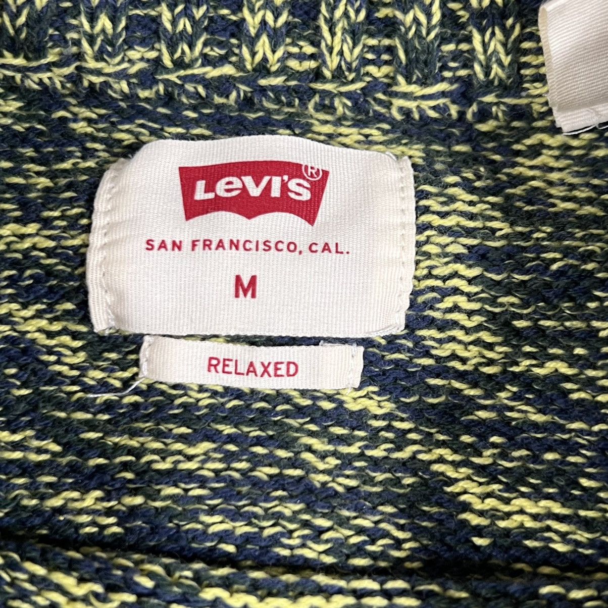 Levi's Levi's Knit Pullover Sweatshirt Crewneck Sz M Yellow Blue Size US M / EU 48-50 / 2 - 3 Thumbnail