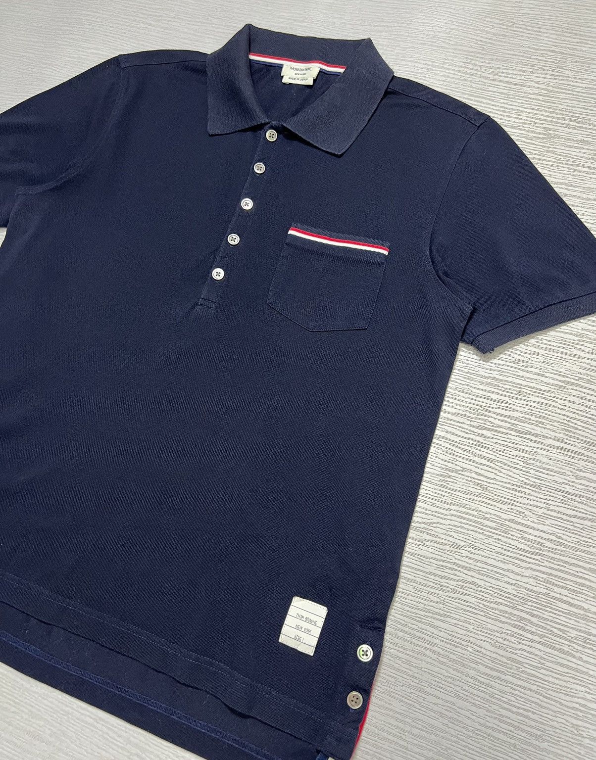 Thom Browne Thom Browne - Pique Pocket Polo Size US S / EU 44-46 / 1 - 3 Thumbnail