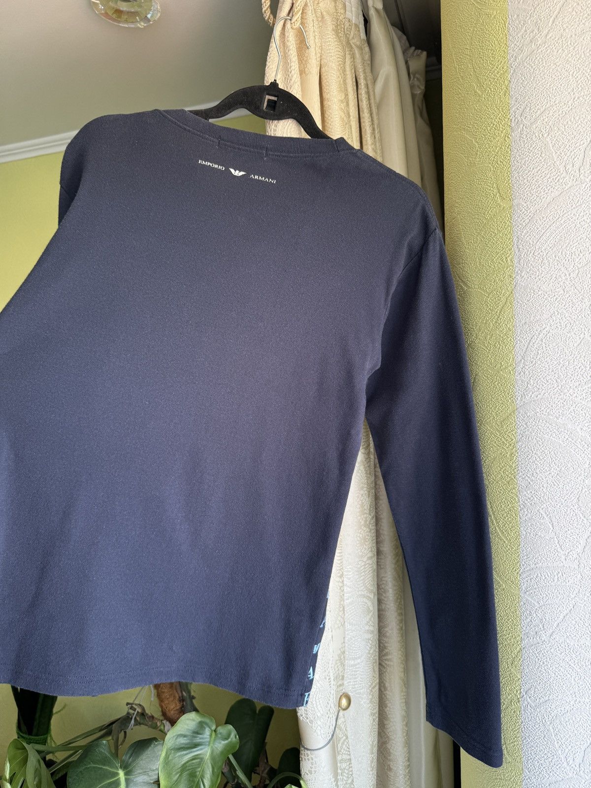 Emporio Armani Vintage Y2K Emporio Armani Monogram Big Logo Longsleeve Tee Size US L / EU 52-54 / 3 - 5 Thumbnail