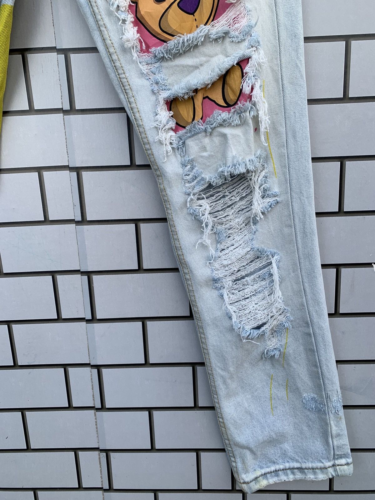Drew House Drew House Smile Distressed Denim Size US 30 / EU 46 - 8 Thumbnail
