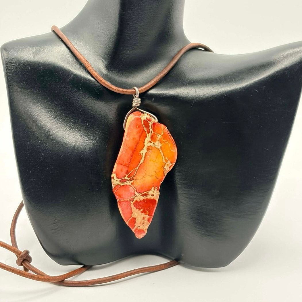 Other Orange & Brown Stone Necklace Size ONE SIZE - 1 Thumbnail