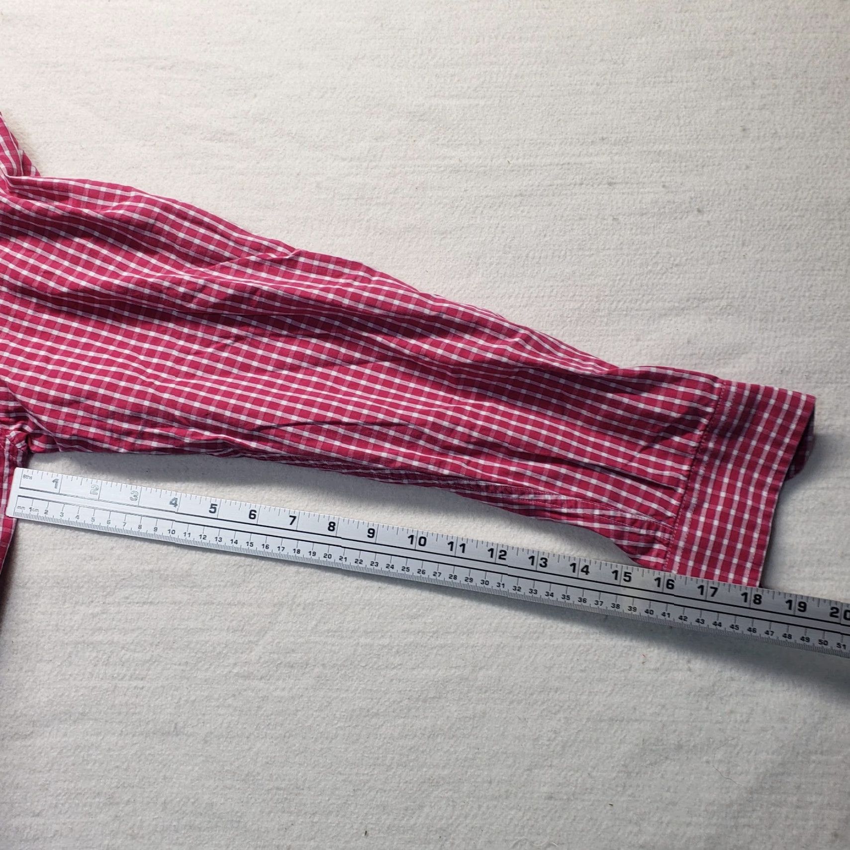 Izod IZOD Shirt Button-Up Long Sleeve Pink Checkered Plaid Adult Men's M Medium Button-Down Collared Classic Fit Size US M / EU 48-50 / 2 - 6 Thumbnail