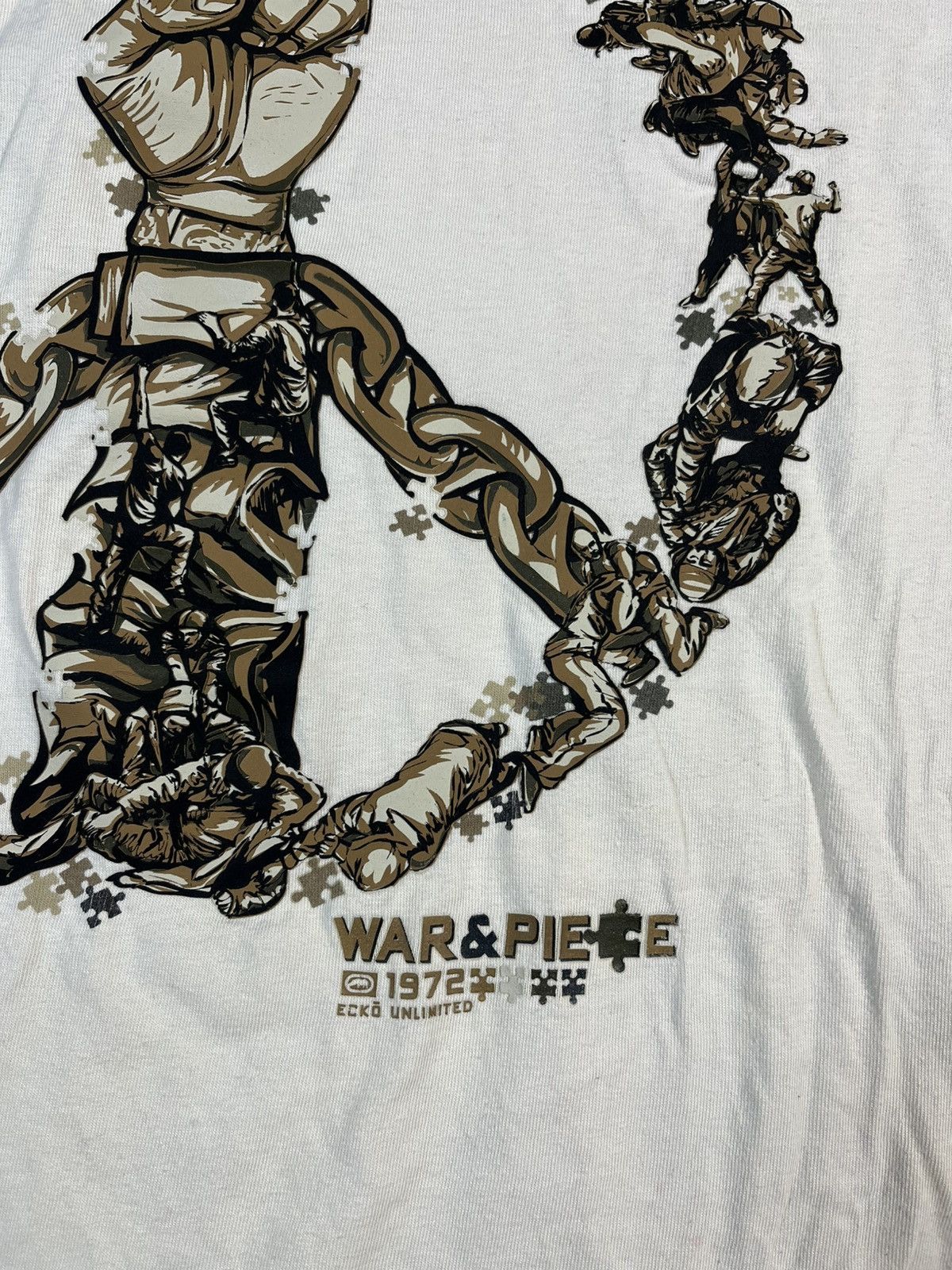 Ecko Unltd. Ecko Unltd War and Piece Jigsaw Graphic Puzzle Blk Y2K Size US L / EU 52-54 / 3 - 5 Thumbnail