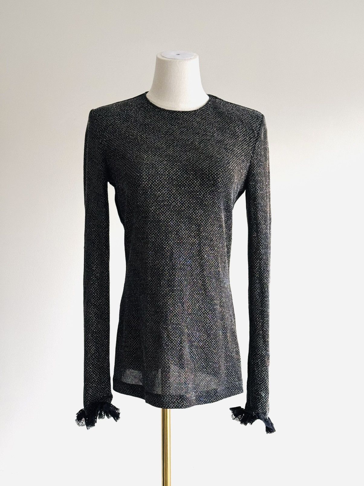 Alberta Ferretti × Philosophy di Lorenzo Serafini Philosophy di Lorenzo Serafini stretch lamé blouse sz 4 Size S / US 4 / IT 40 - 1 Thumbnail