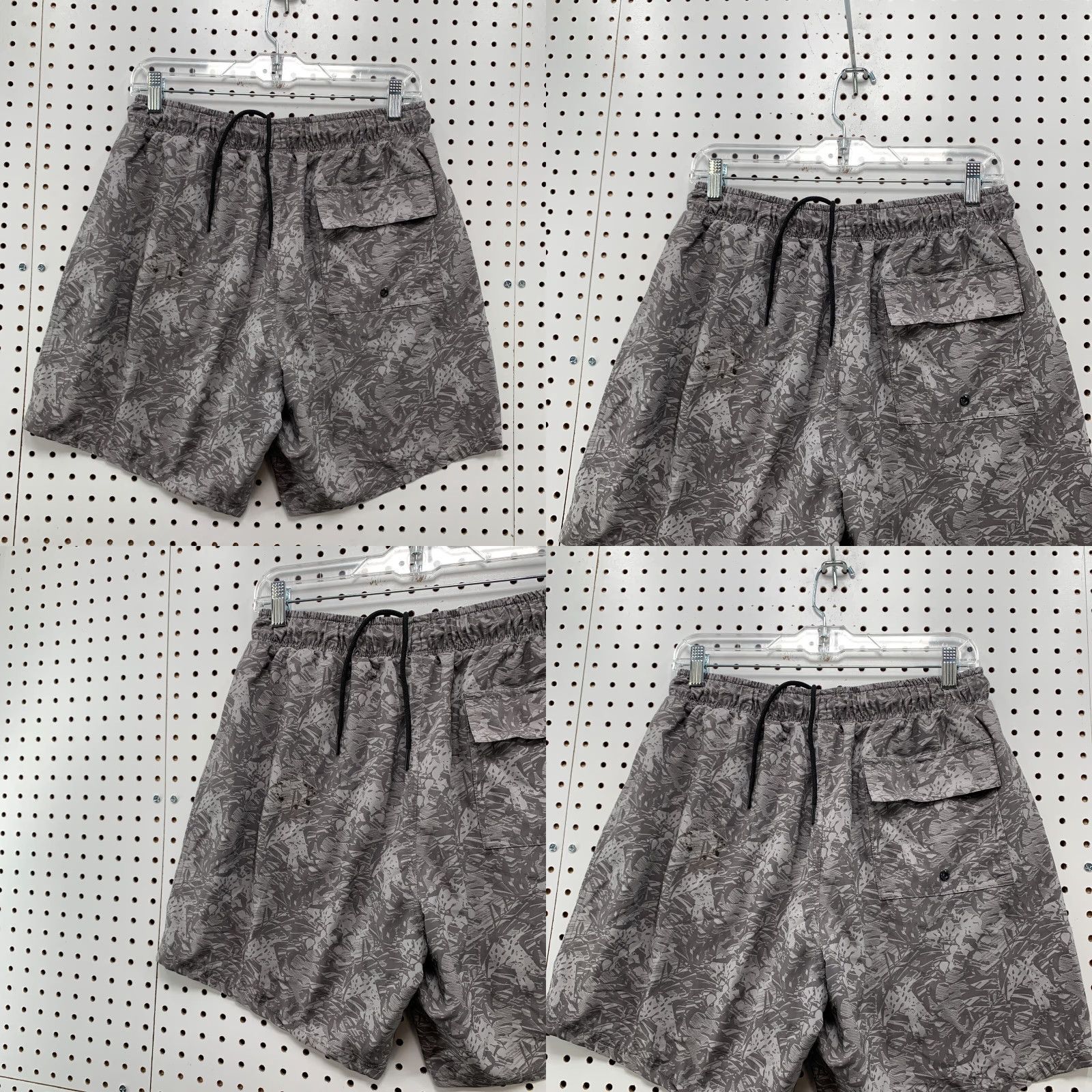 Spyder Spyder Swim Trunks Mens Large Fray Floral AOP Print ZIp Pocket Gray L Size US 33 - 8 Thumbnail