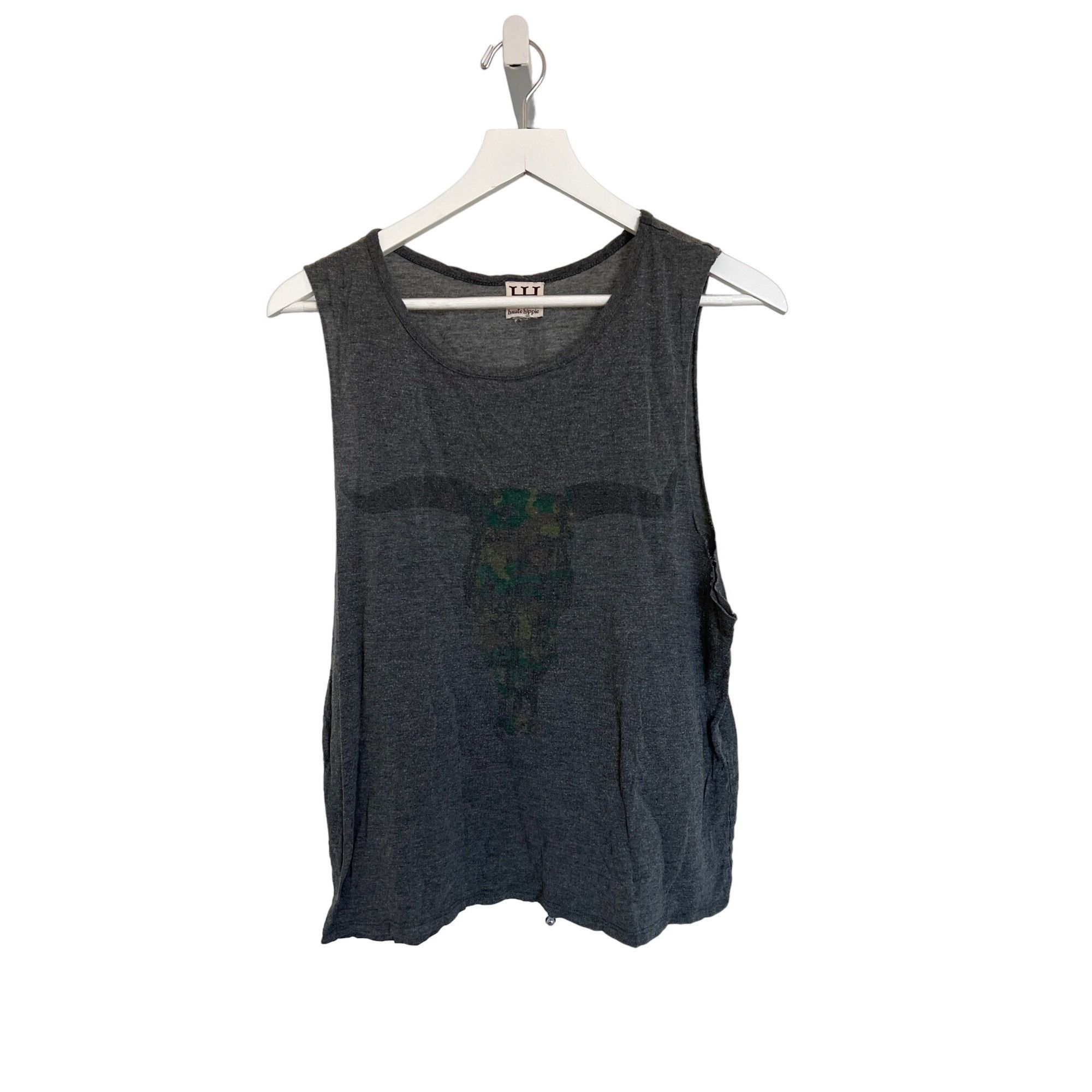 Haute Hippie Haute Hippie Longhorn Graphic Muscle Tee Size S / US 4 / IT 40 - 1 Thumbnail