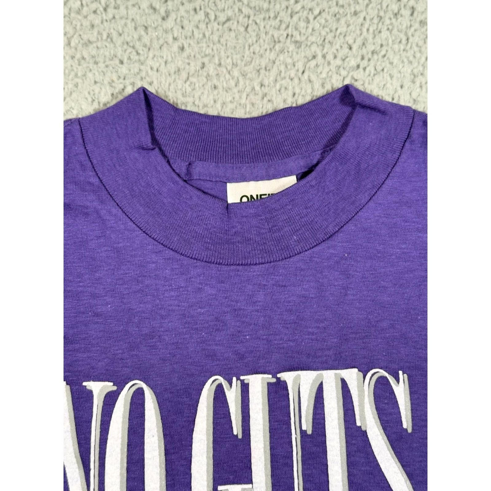 Vintage VINTAGE No Guts No Glory Shirt Mens Large Purple Raised Lettering Single Stitch 90s Size US L / EU 52-54 / 3 - 3 Thumbnail