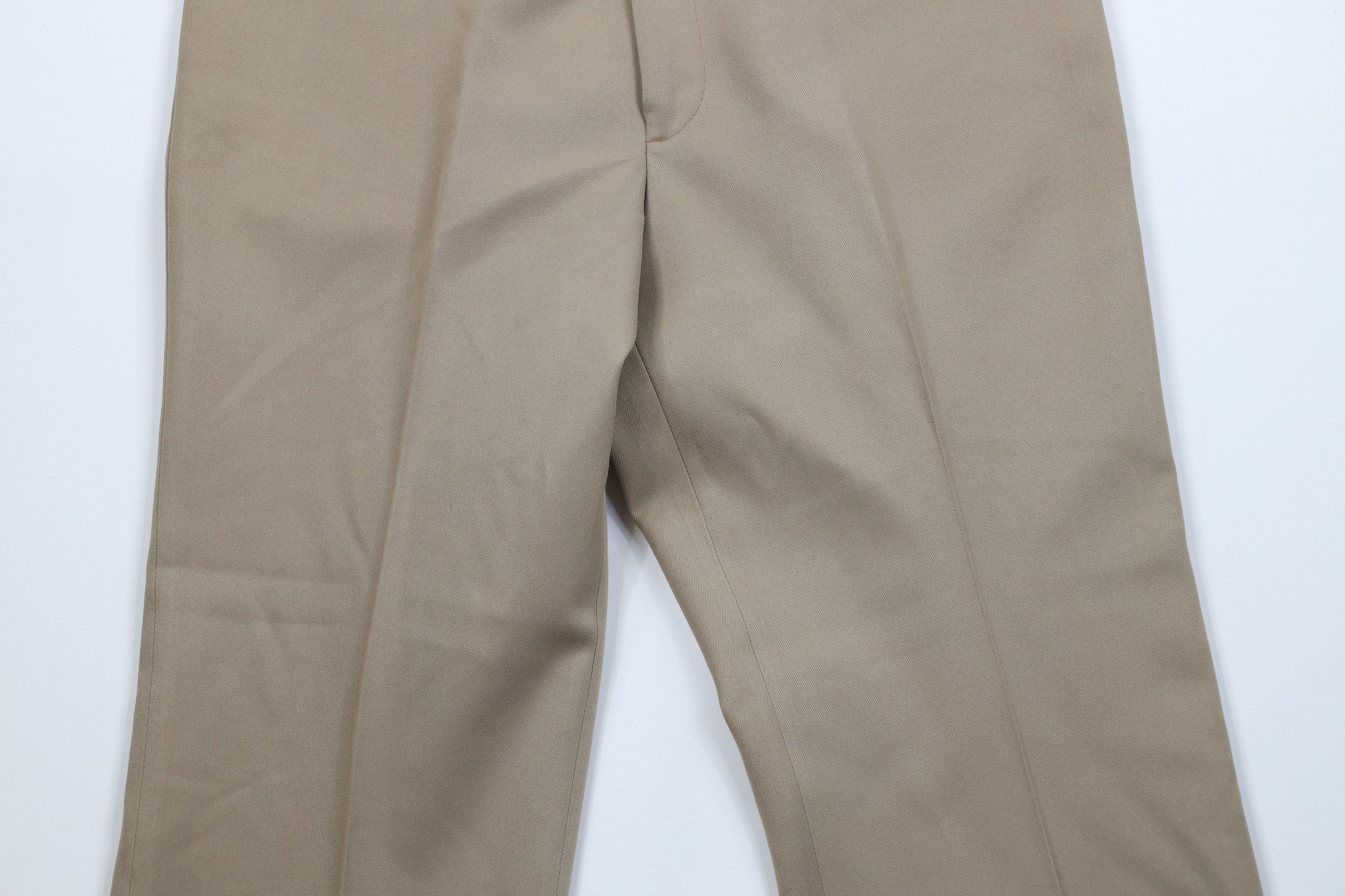 Vintage Vintage 70s Streetwear Knit Wide Leg Chino Pants Beige USA Size US 34 / EU 50 - 3 Thumbnail