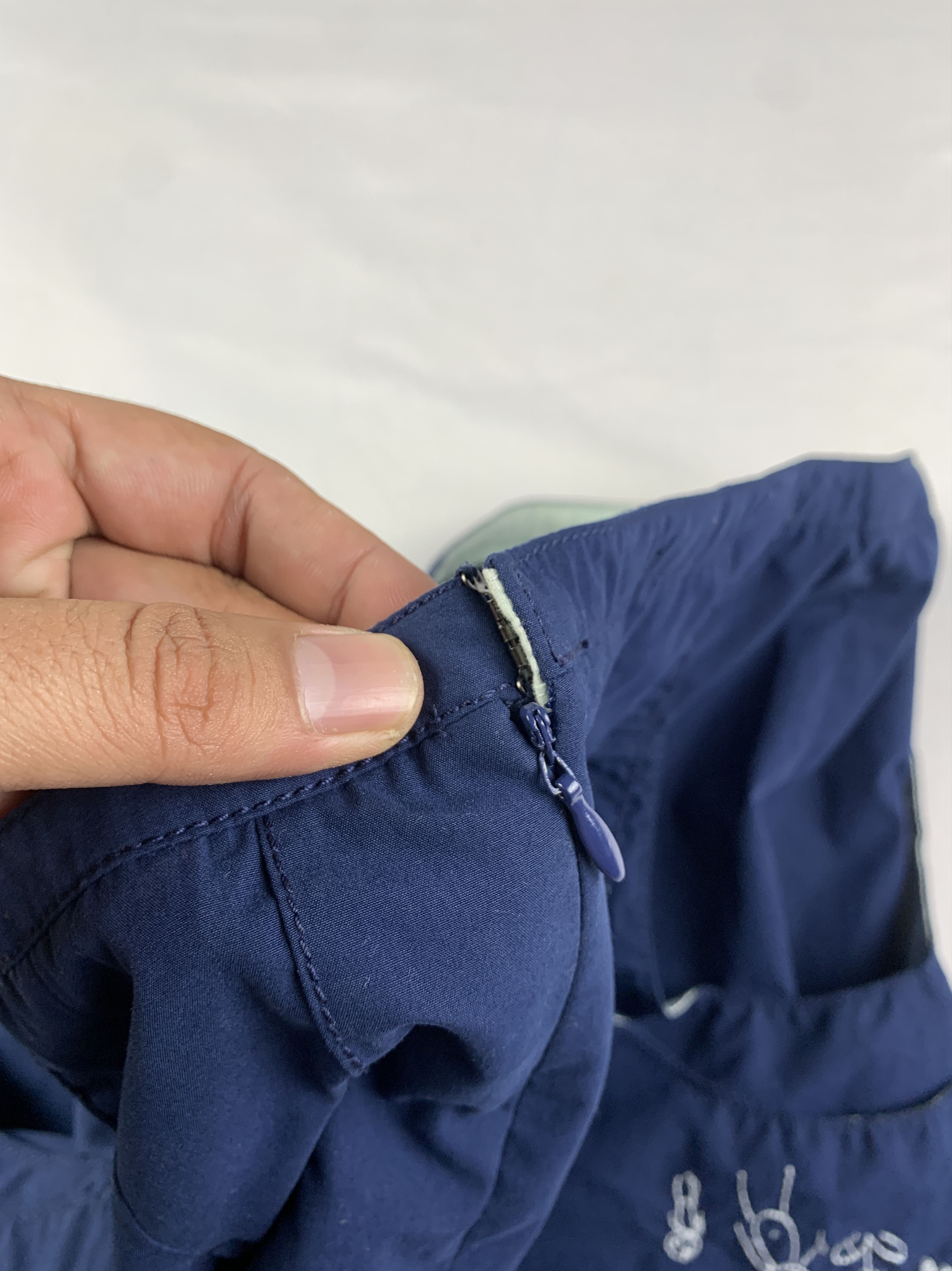 Japanese Brand a la sha Navy Pleated Embroidered Mini Skirt (S/28) Size 28" / US 6 / IT 42 - 15 Thumbnail