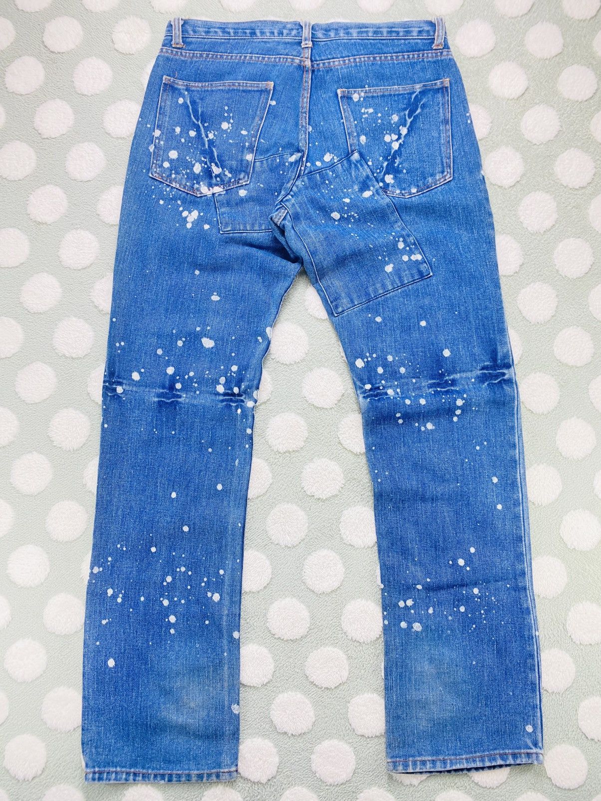 Japanese Brand Japanese boro-style custom patchwork paint-splatter jeans Size US 32 / EU 48 - 3 Thumbnail
