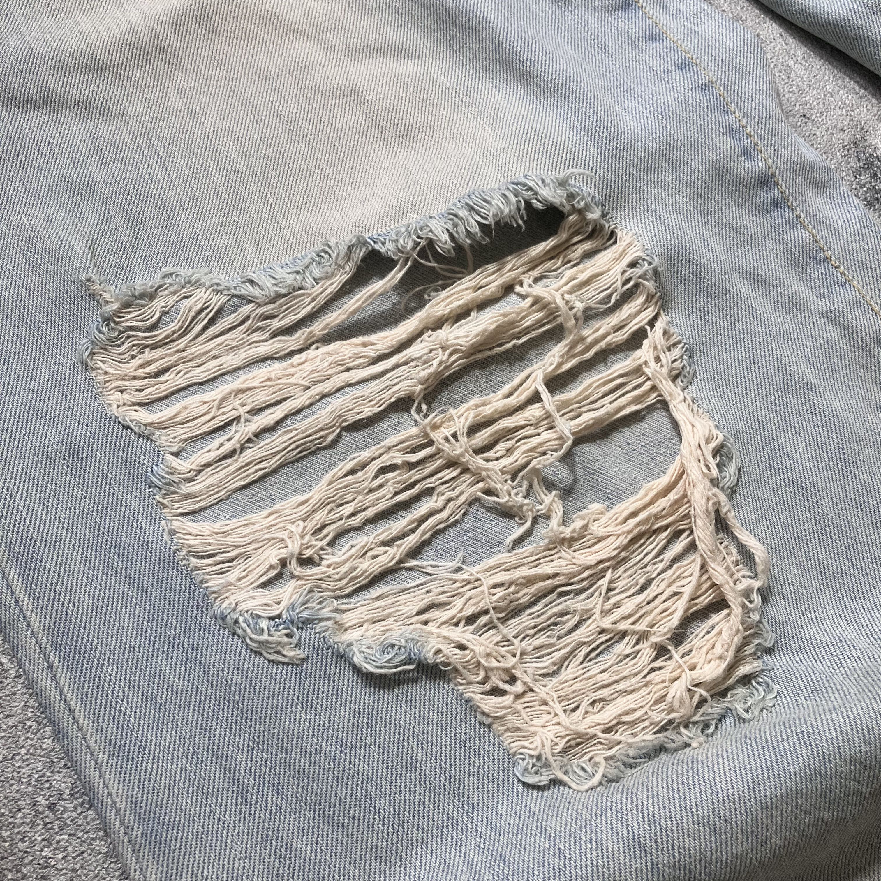 If Six Was Nine L'Essence blue washed distressed baggy jeans Size US 30 / EU 46 - 9 Thumbnail