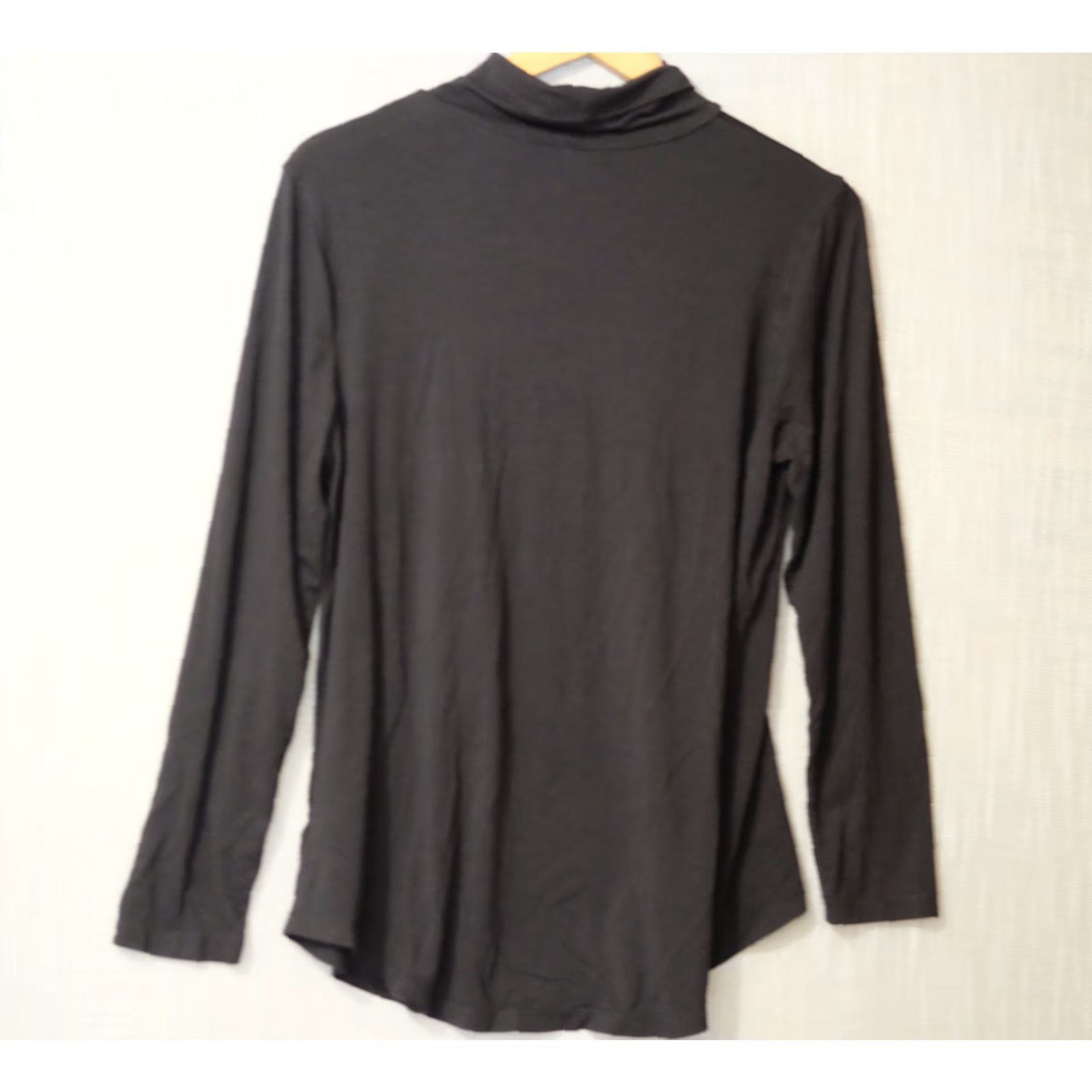 JM Collection JM Collection Black Turtle Neck Top Lightweight Super Soft Women's M Shirt Knit Crew Neck Long Sleeve Casual Sleeve Regular Fit - 27" Length Size M / US 6-8 / IT 42-44 - 5 Thumbnail