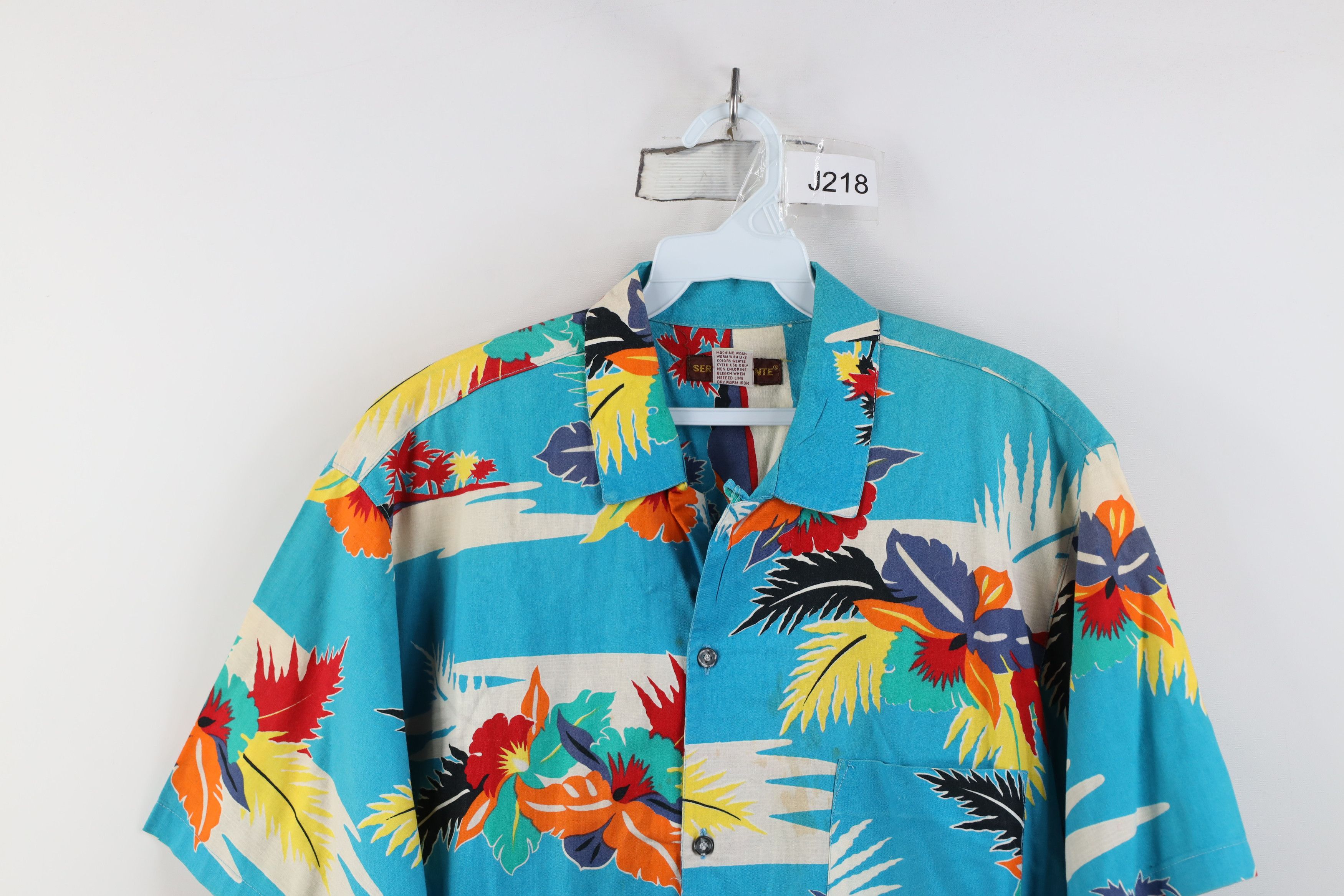 Vintage Vintage 80s Streetwear Looped Collar Hawaiian Button Shirt Size US L / EU 52-54 / 3 - 2 Thumbnail