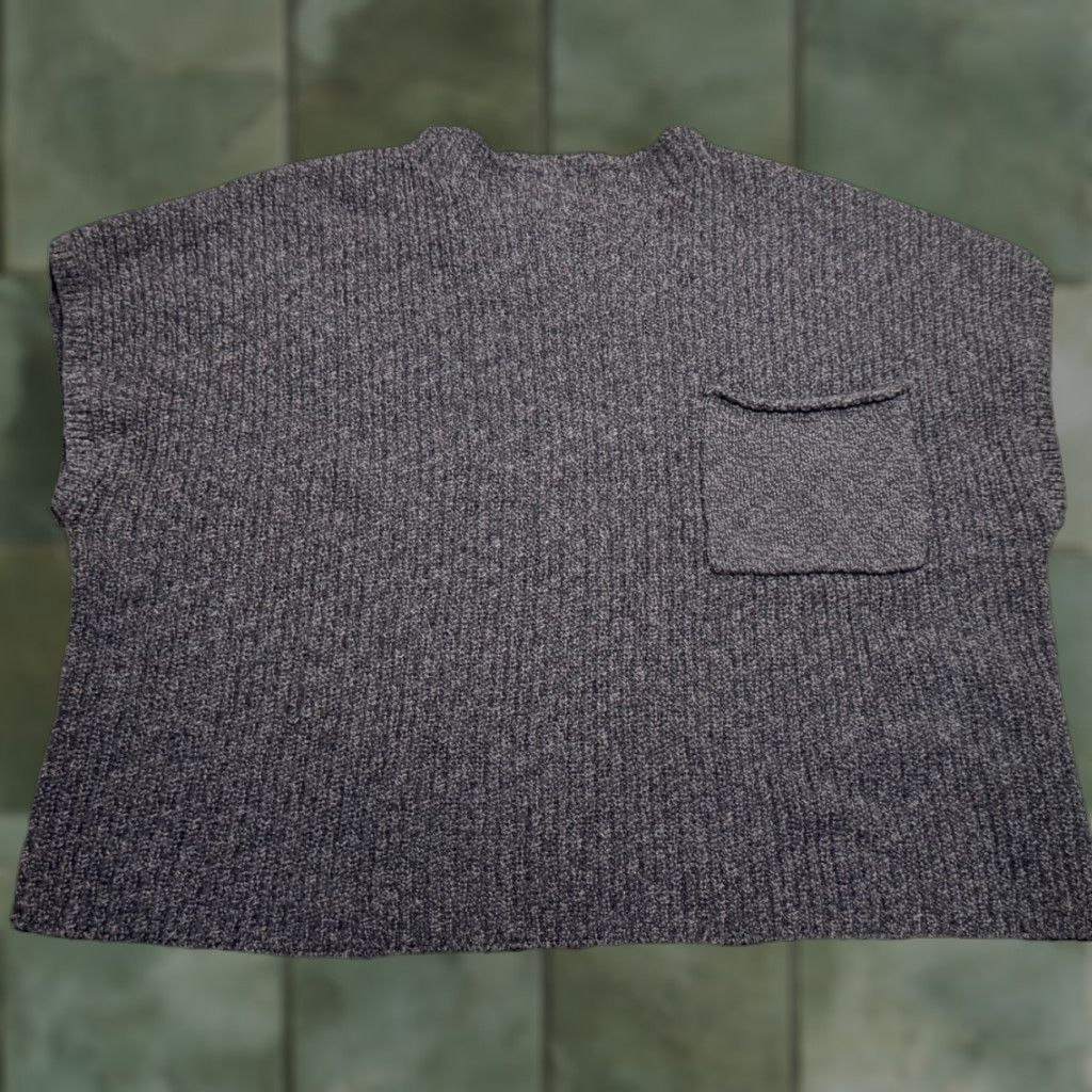 Free People Free People Beach Freya Sweater Top M Gray Short Sleeve Knit Ribbed Size M / US 6-8 / IT 42-44 - 1 Thumbnail