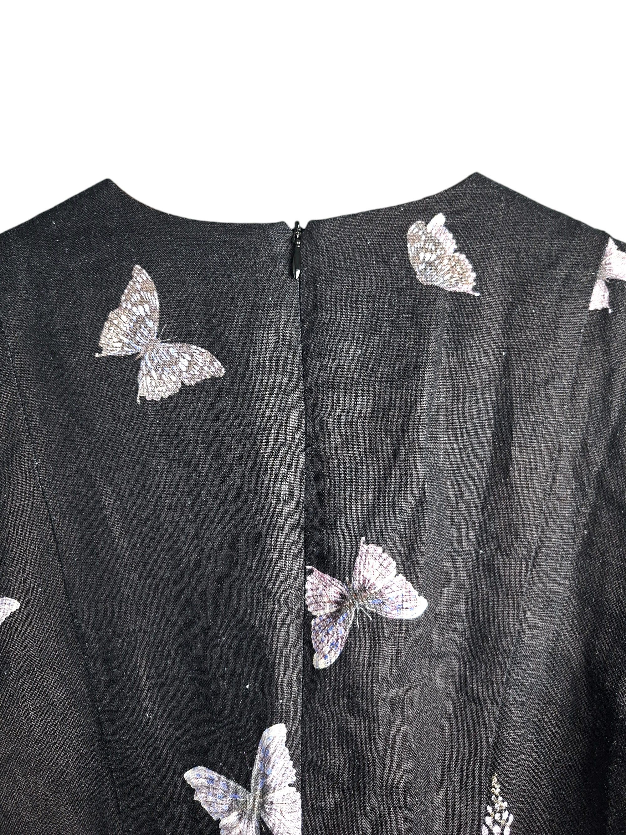 Zimmermann Zimmermann Botanica Butterfly Mini Dress Black Linen Size M / US 6-8 / IT 42-44 - 12 Thumbnail
