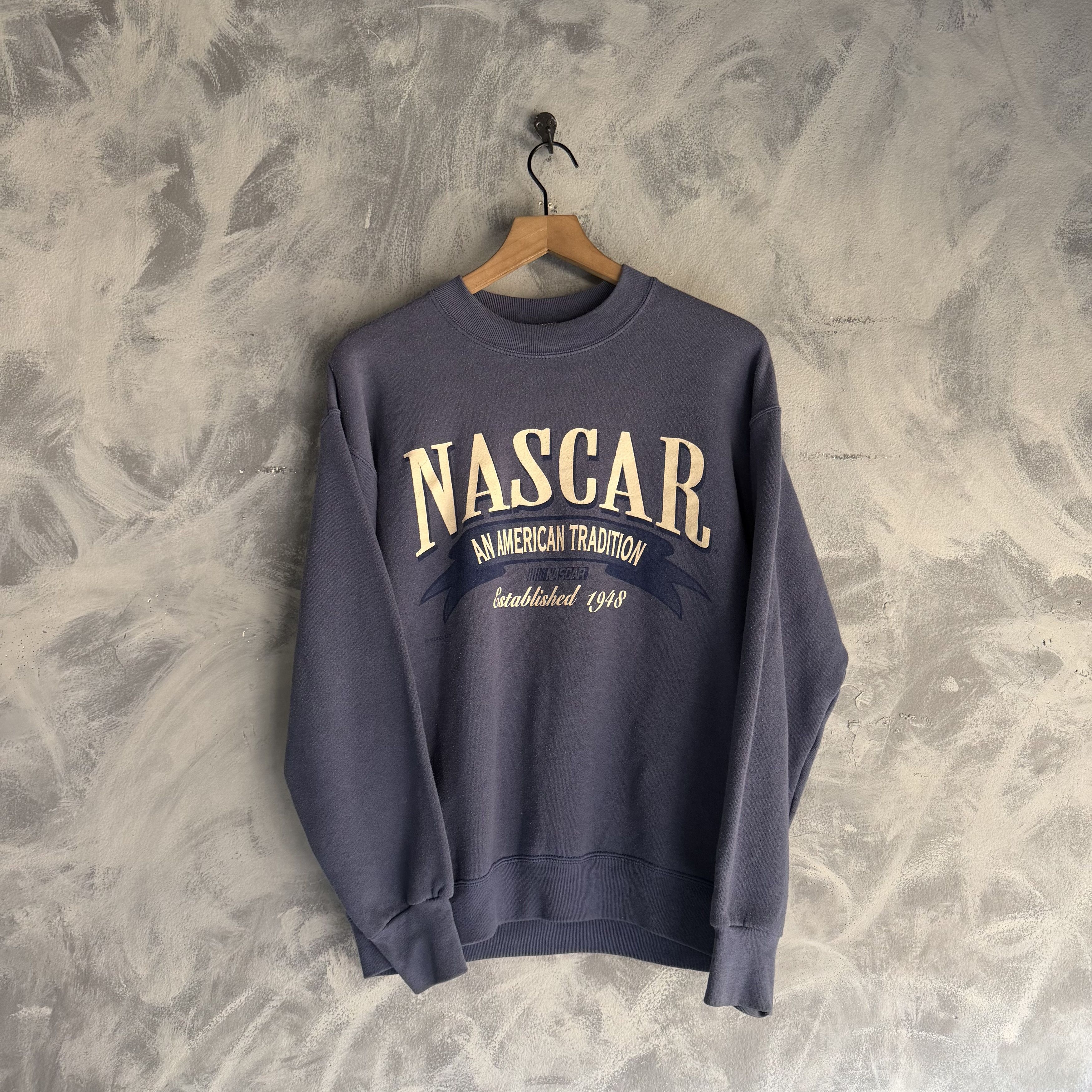 NASCAR Vtg Nascar Crewneck Sweatshirt Mens Spell Out 90s Pullover Size US M / EU 48-50 / 2 - 1 Thumbnail