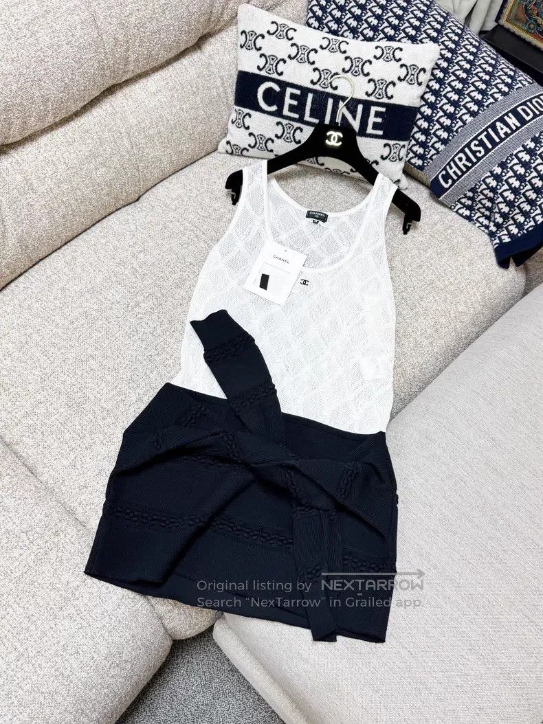 Chanel Chanel Black and white stitching hollow dress Size XS / US 0-2 / IT 36-38 - 1 Thumbnail