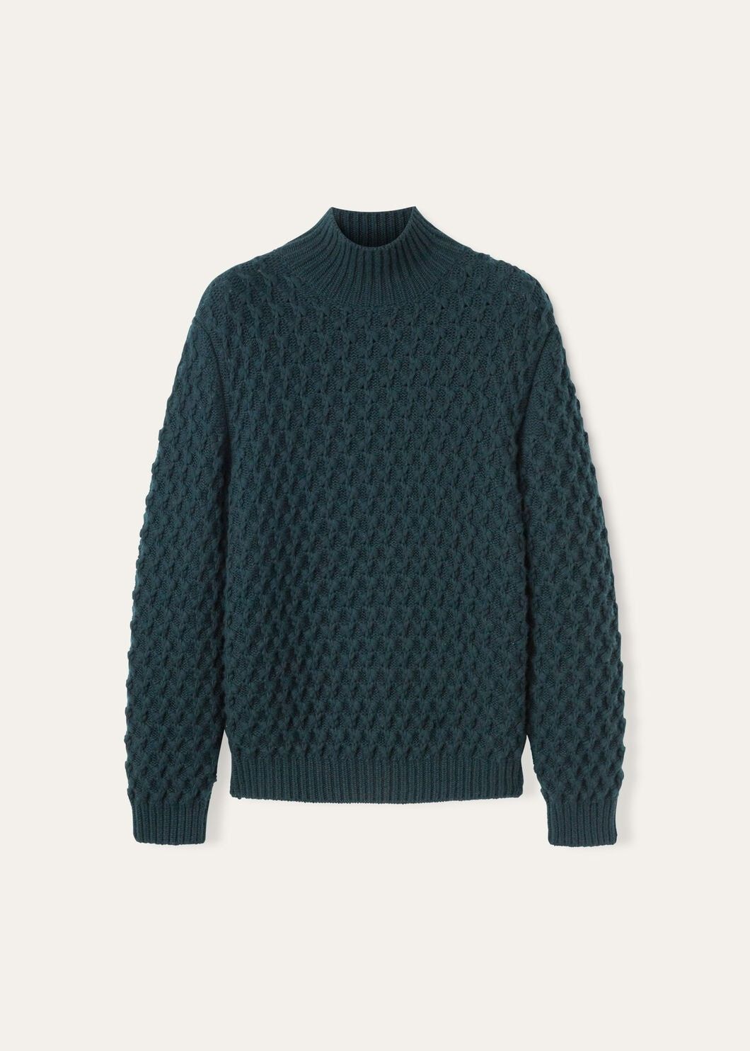 Loro Piana o1w1db10725 FAO5139 Vallé Polo Neck Sweater in Dark Green Size US L / EU 52-54 / 3 - 1 Thumbnail