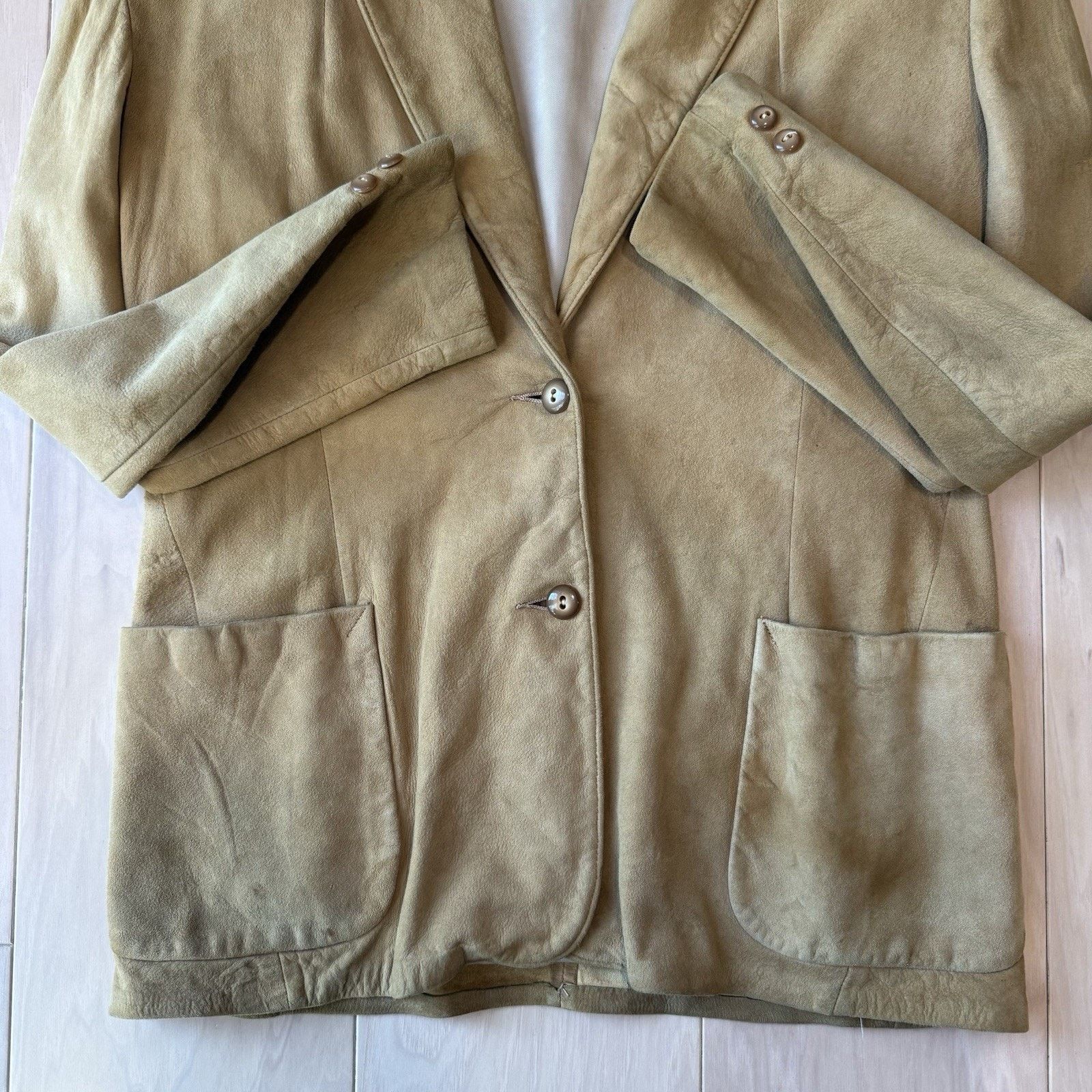 Vintage Vintage Californian Leather Jacket Women's Small Beige Size S / US 4 / IT 40 - 5 Thumbnail