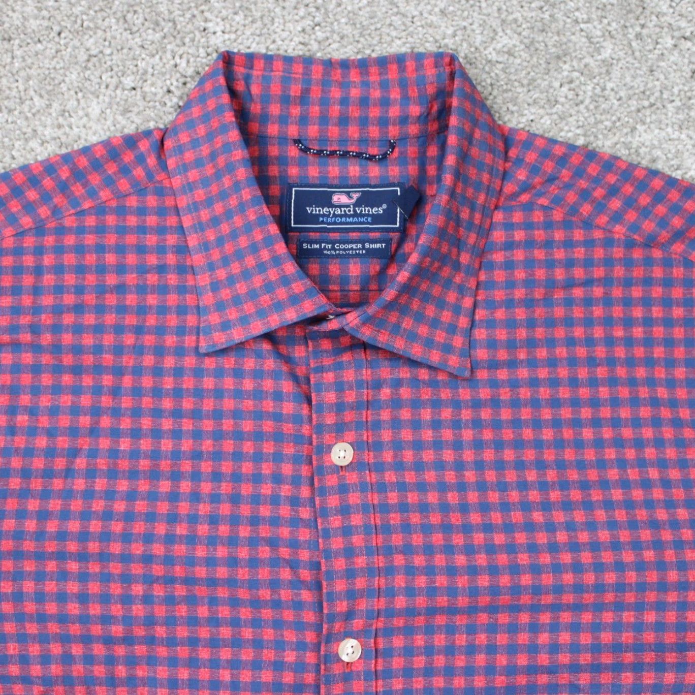 Vineyard Vines Vineyard Vines Button-Up Shirt Mens L Slim Fit Plaid Blue Red Cotton Chest 50 Classic Preppy Size US L / EU 52-54 / 3 - 6 Thumbnail