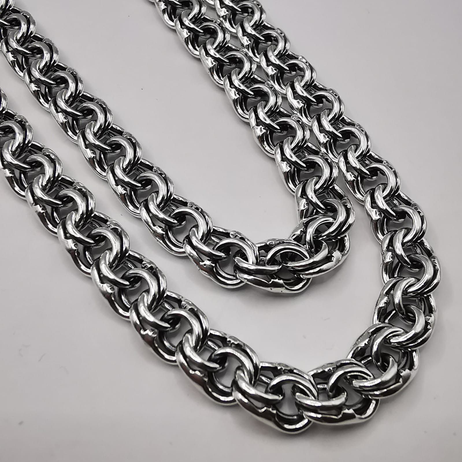 Sterling Silver Vintage Chain,925 Sterling Silver,Signed , Handmade 33,50g Size ONE SIZE - 7 Thumbnail
