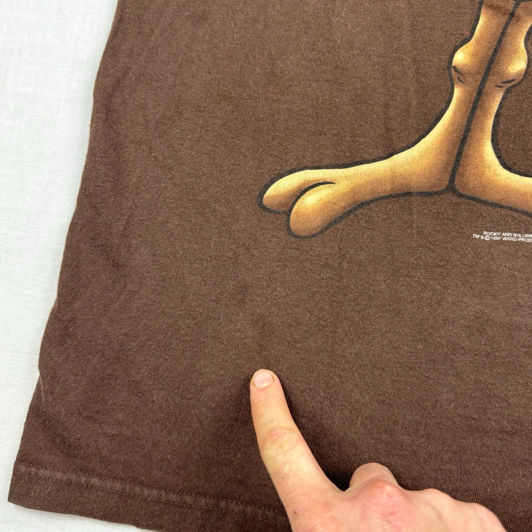 Vintage VINTAGE Stanley Desantis T-Shirt Adult Medium Brown Graphic Print 90s Cartoon Mens Size US M / EU 48-50 / 2 - 3 Thumbnail