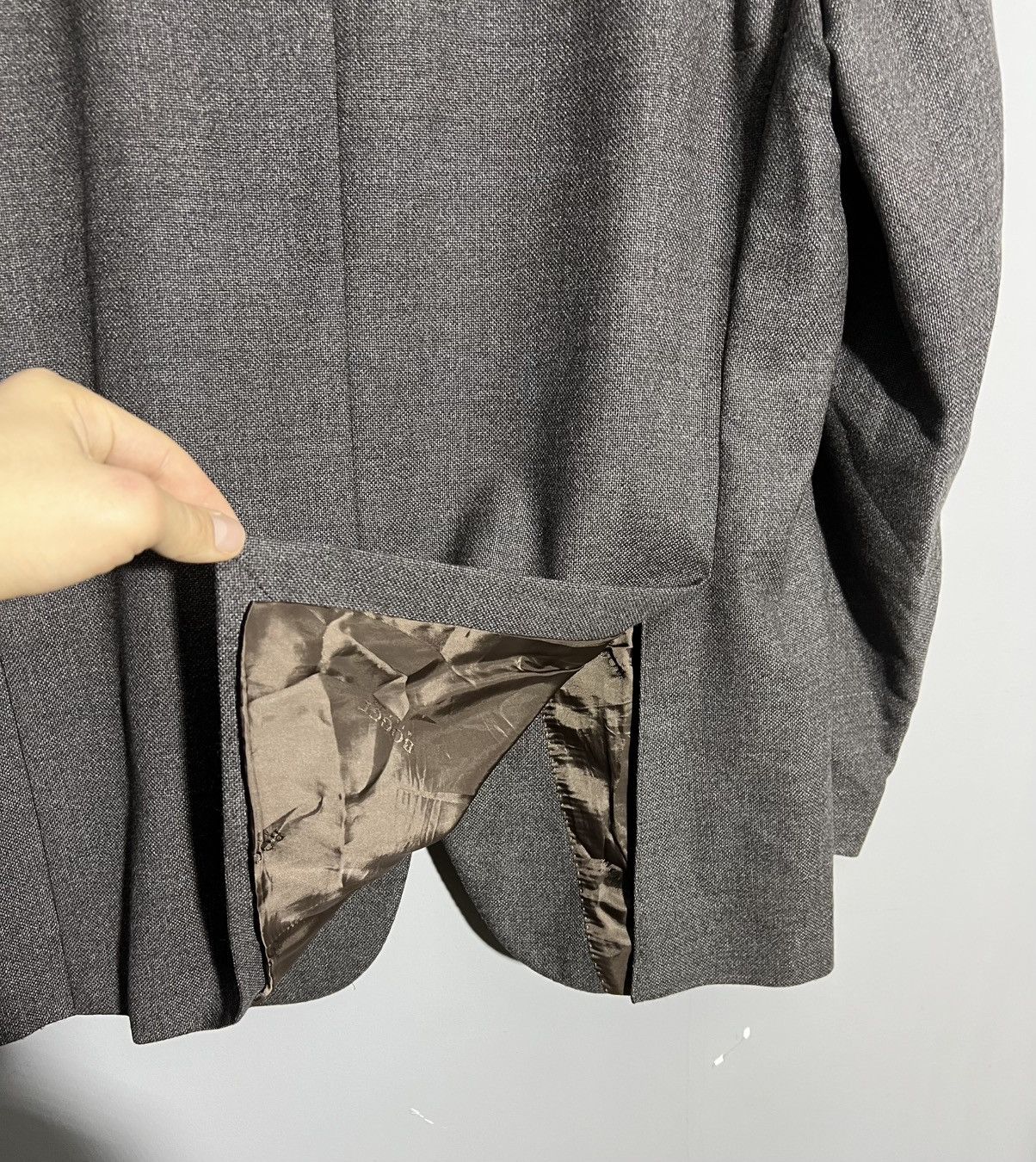Boggi Boggi Milano Brown Gray Blazer Two Button Classic Jacket Size US XL / EU 56 / 4 - 16 Thumbnail