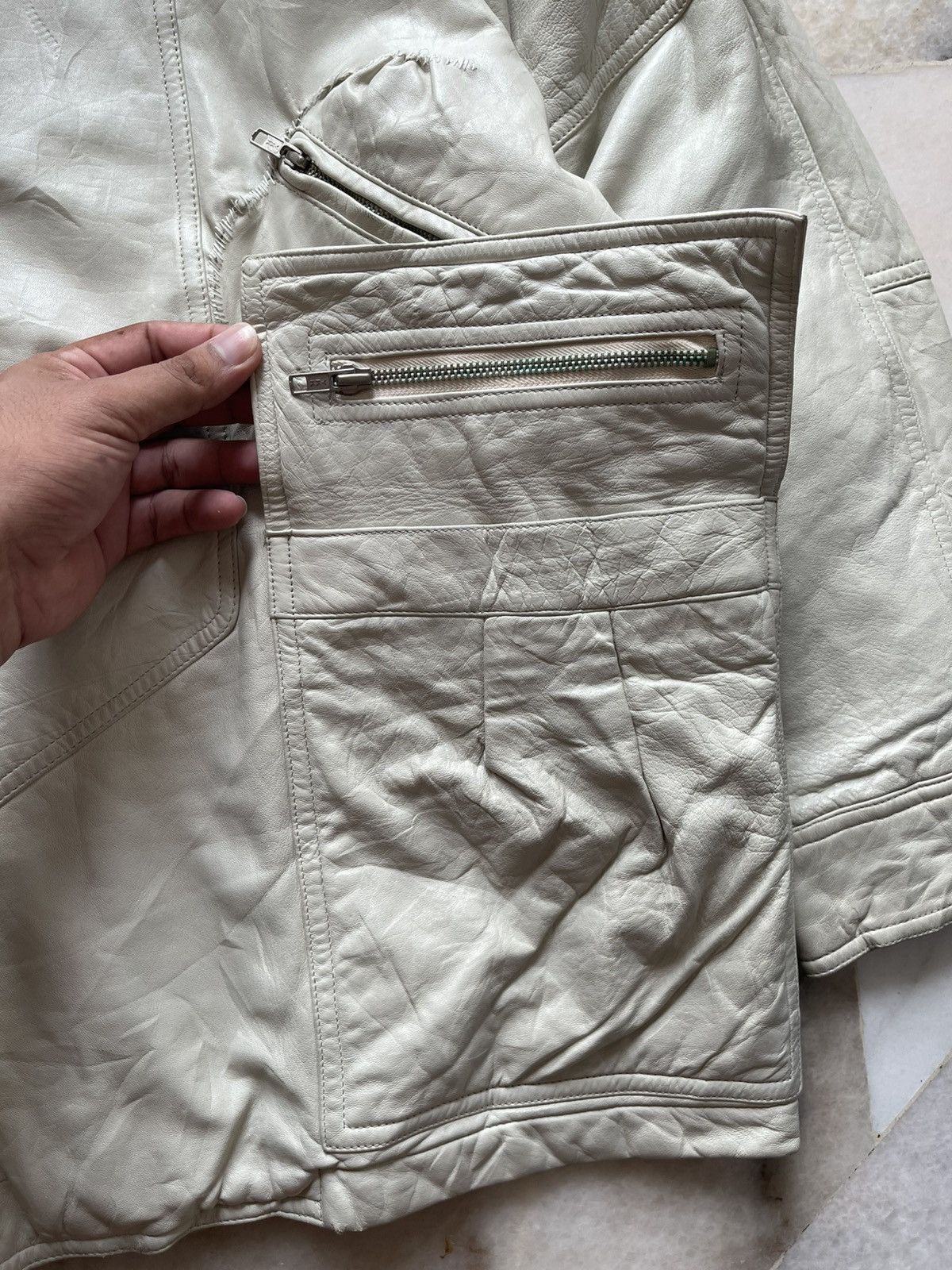 Hai Sporting Gear 80s Hai Sporting Gear Multipocket Leather Jacket Size US XL / EU 56 / 4 - 9 Thumbnail