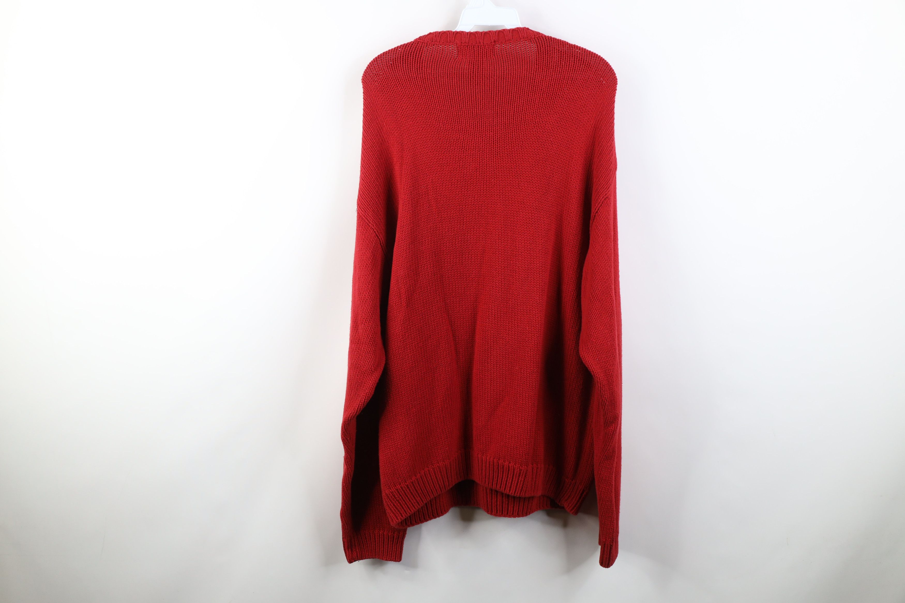 Eddie Bauer Vintage 90s Eddie Bauer Cotton Knit Crewneck Sweater Red Size US L / EU 52-54 / 3 - 8 Thumbnail