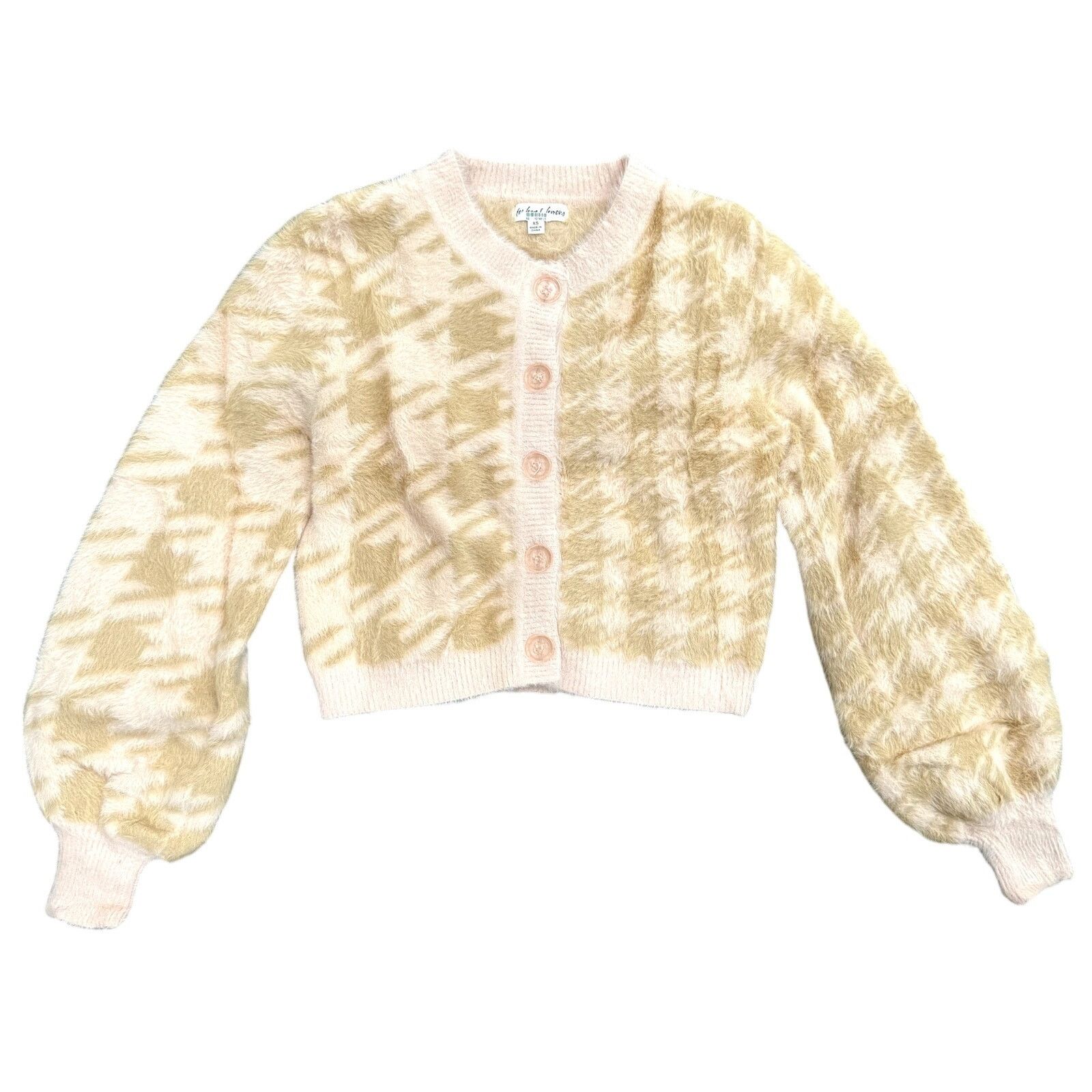 For Love & Lemons For Love & Lemons Cher Fuzzy Cardigan in Pink, Size XS Size XS / US 0-2 / IT 36-38 - 1 Thumbnail