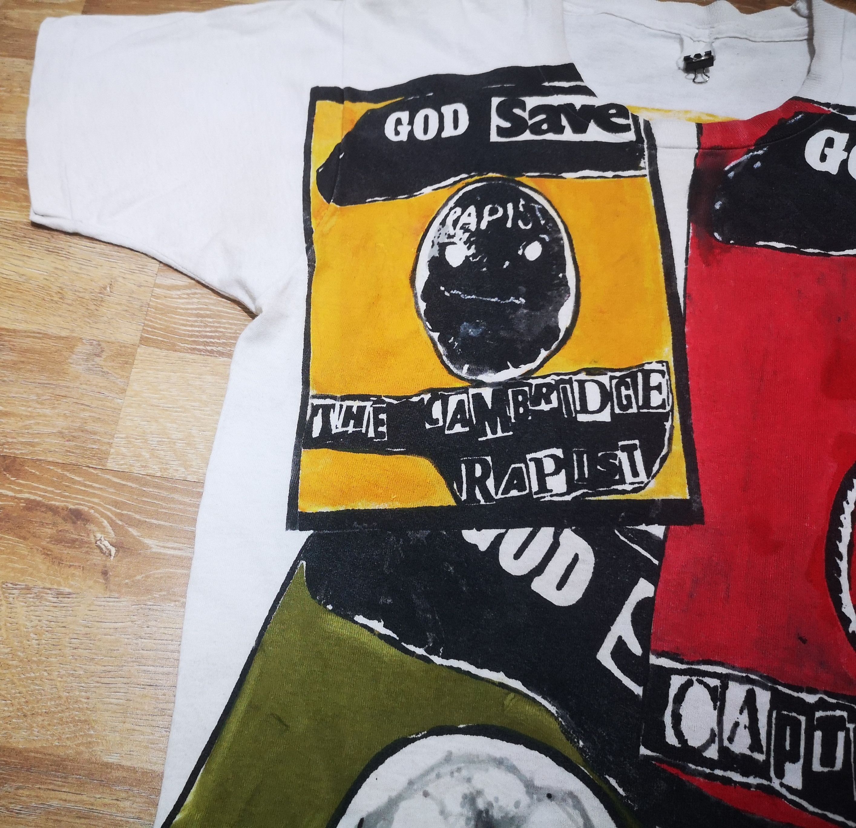 Seditionaries × Vintage Vintage 80s Fifth Column McLaren Punk Cambridge Rapist Shirt Size US S / EU 44-46 / 1 - 14 Thumbnail