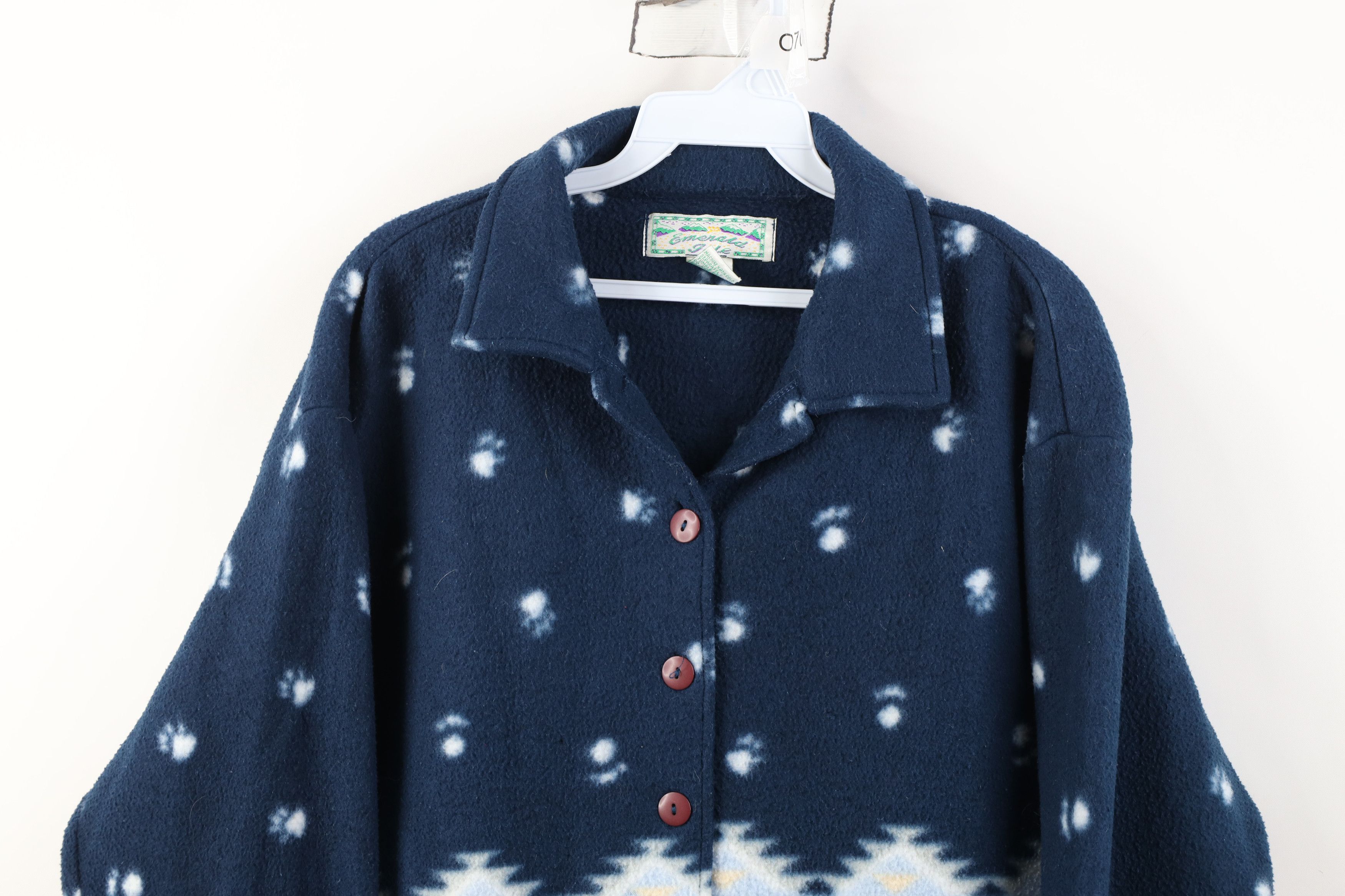 Vintage Vintage 90s Southwestern Polar Bear All Over Shirt Jacket Size M / US 6-8 / IT 42-44 - 2 Thumbnail