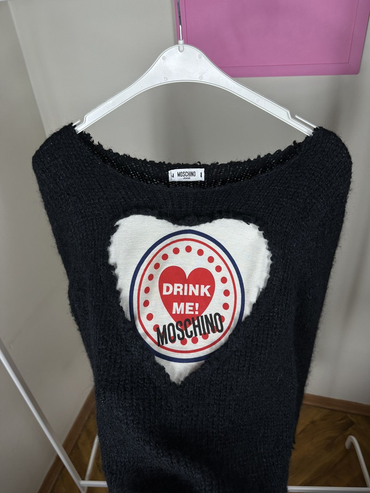 Moschino Moschino Jeans Drink Me Logo Sweater Size S / US 4 / IT 40 - 14 Thumbnail