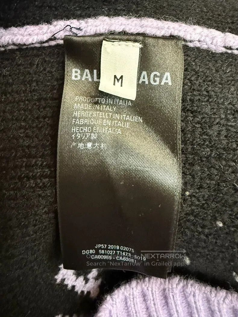 Balenciaga Balenciaga Purple Logo Wool Knit Sweater. Size US M / EU 48-50 / 2 - 4 Thumbnail