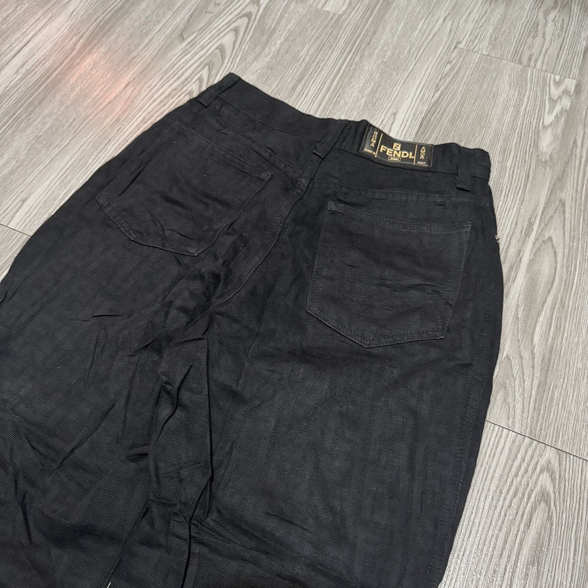 Fendi Fendi Black Monogram Pants Size 28" / US 6 / IT 42 - 2 Thumbnail