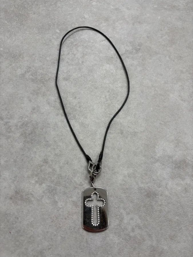 Dolce & Gabbana AW2005 Dolce & Gabbana Cross Dog Tag Necklace Size ONE SIZE - 3 Thumbnail