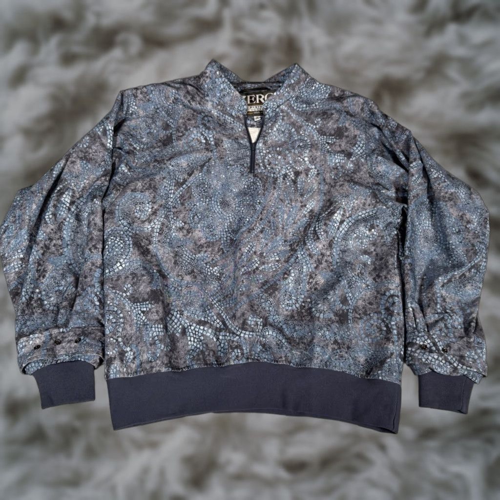 Vintage VINTAGE Zero Restriction Superlight Windshirt Womens S Oversized 90s Abstract Geometric Blue Casual Sleeve Mock Neck Pullover Zip Size S / US 4 / IT 40 - 1 Thumbnail