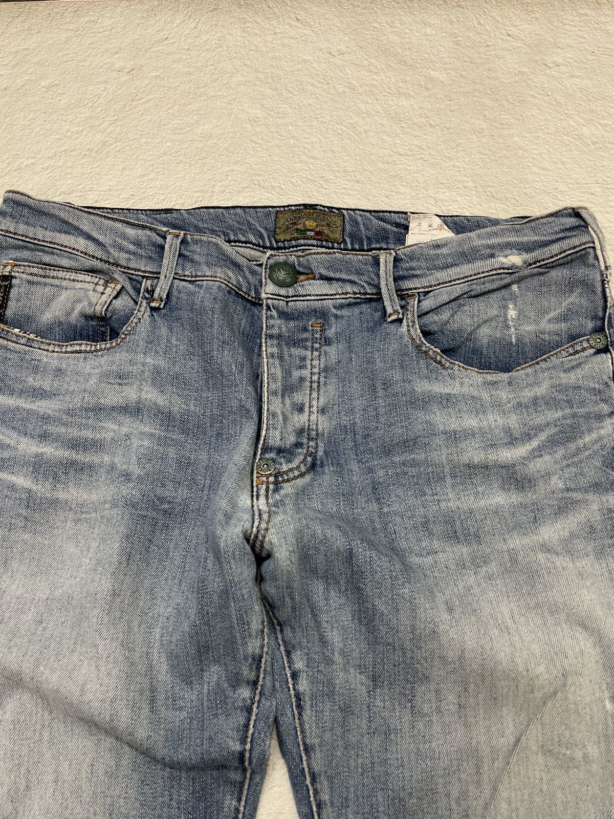 Giorgio Armani 2000s Armani Blue Jeans Washed Y2K Hysteric If6was9 Size US 34 / EU 50 - 3 Thumbnail