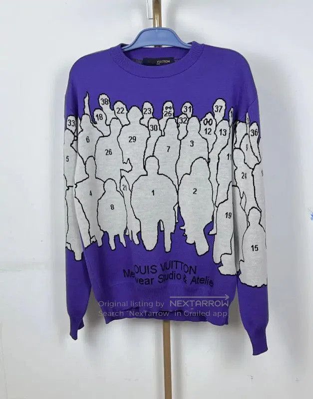 Louis Vuitton Purple Men's Knit Sweater .