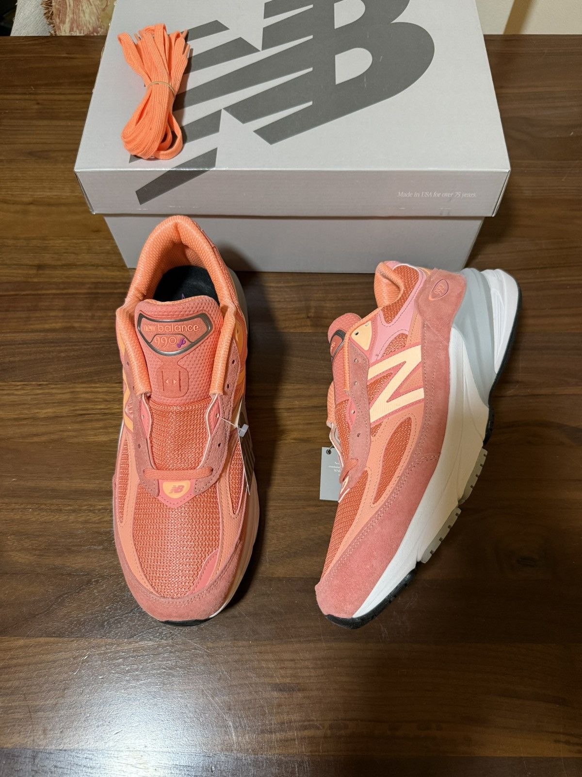 New Balance Made in USA 990v6 Sunrise Salmon (U990SR6) Sz 11