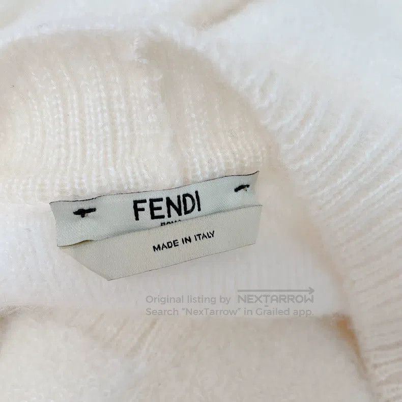 Fendi Fendi White Knit Cardigan Size S / US 4 / IT 40 - 5 Thumbnail