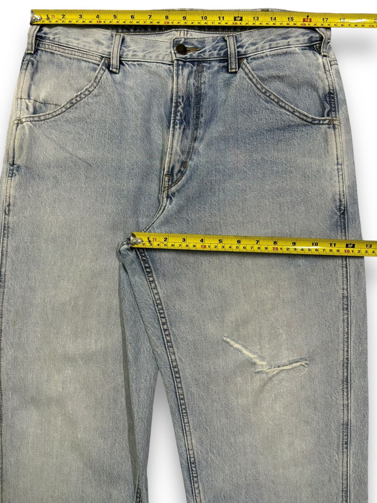 Lemaire × Uniqlo Vintage Lemaire x Uniqlo Baggy Tapered Distressed Jeans Size US 34 / EU 50 - 14 Thumbnail
