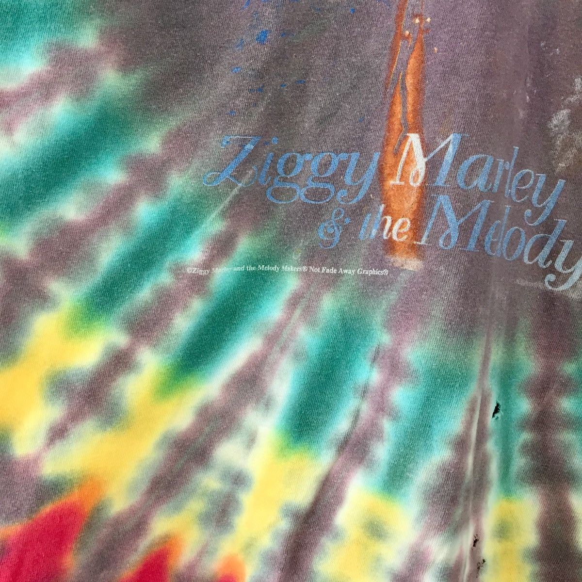 Vintage ZIGGY MARLEY & THE MELODY MAKERS POWER TO MOVE YA TEE Size US L / EU 52-54 / 3 - 4 Thumbnail
