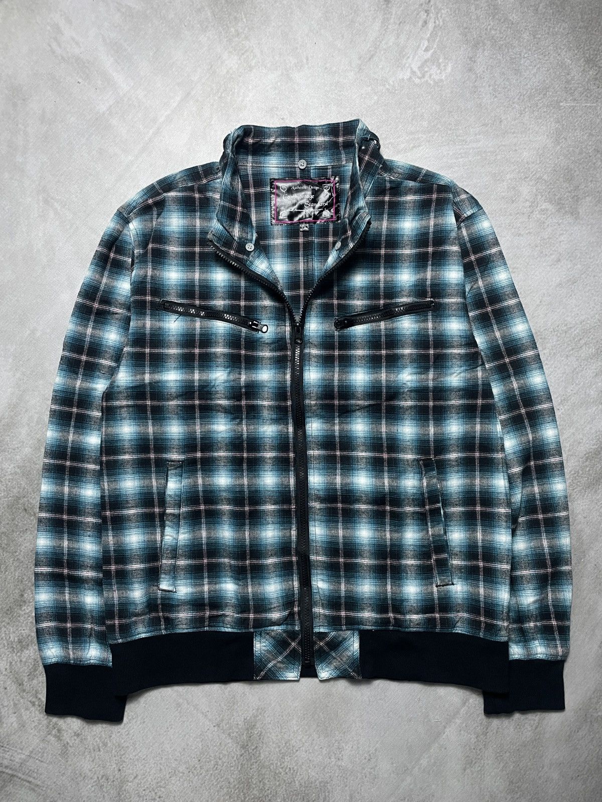 If Six Was Nine 2000’s Commontage Standart - Plaid Bikers Style Jacket Size US L / EU 52-54 / 3 - 2 Thumbnail