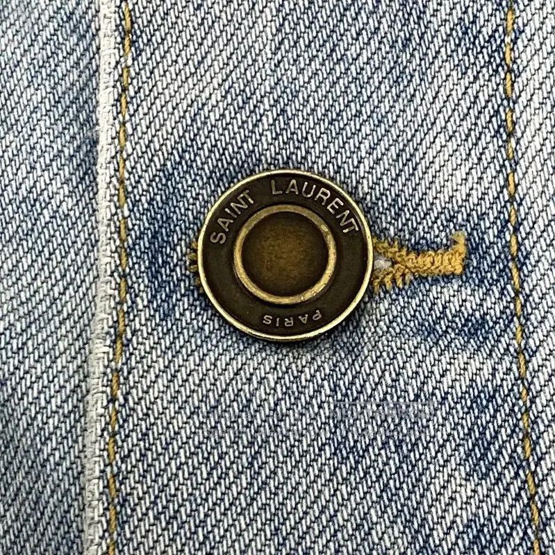 Yves Saint Laurent YSL Blue Women's Jean Jacket Size S . Size S / US 4 / IT 40 - 5 Thumbnail