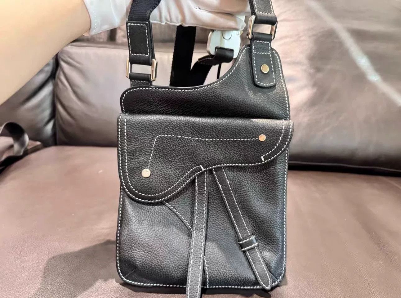 Dior Dior Saddle Bag in Black Leather Size ONE SIZE - 1 Thumbnail