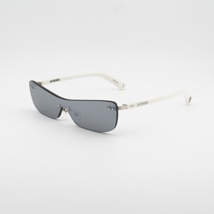 Jacquemus Jacquemus MIRADA JAC/69 C3 Sunglasses White Shield Frame Size ONE SIZE - 1 Thumbnail