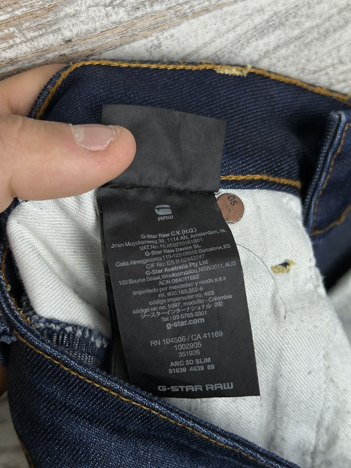 G-Star × Vintage Mens G Star Raw ARC 3D slim jeans denim cargo pants size 30 Size US 30 / EU 46 - 13 Thumbnail