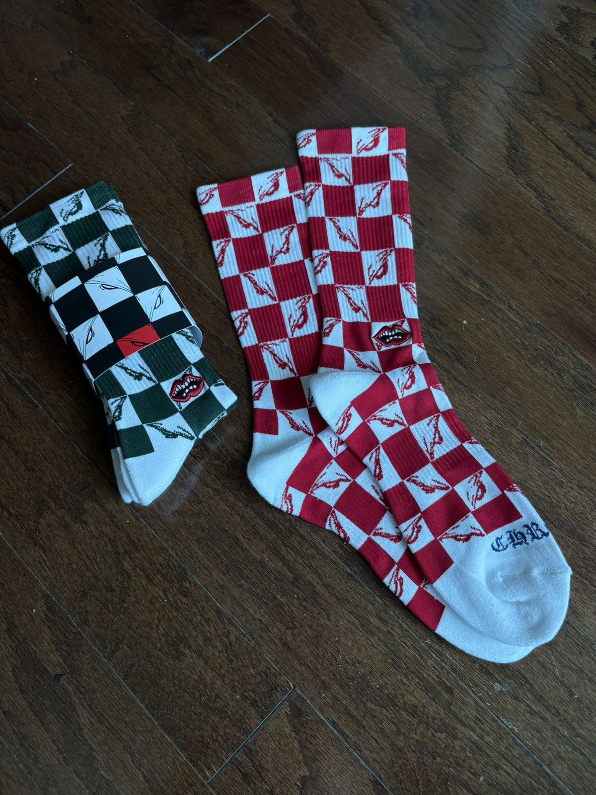 Chrome Hearts Chrome Hearts Matty Boy Eyes Red Socks Size ONE SIZE - 1 Thumbnail